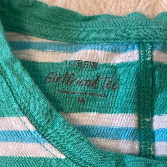 J. Crew Short Sleeve Stripe Girlfriend Tee - Picture 5 of 6